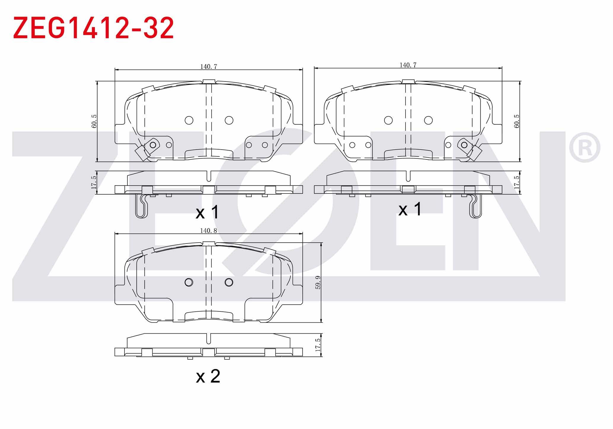 FREN BALATA ON IKAZLI HYUNDAI I30 (GD) 1.6 GDI 2011-2017 / I30 (GD) 1.6 CRDI 2011-2017 / KIA CEED 1.6 CRDI 2012-