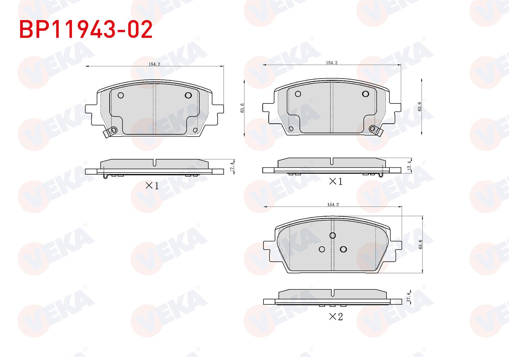 FREN BALATA ON IKAZLI HYUNDAI SANTA FE 1.6 T-GDI - 2.2 CRDI 2020-/ KIA SORENTO 2.2 CRDI 2020-