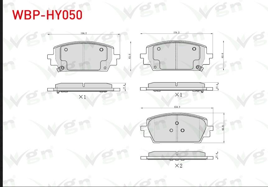 FREN BALATA ON IKAZLI HYUNDAI SANTA FE 1.6 T-GDI - 2.2 CRDI 2020-/ KIA SORENTO 2.2 CRDI 2020-