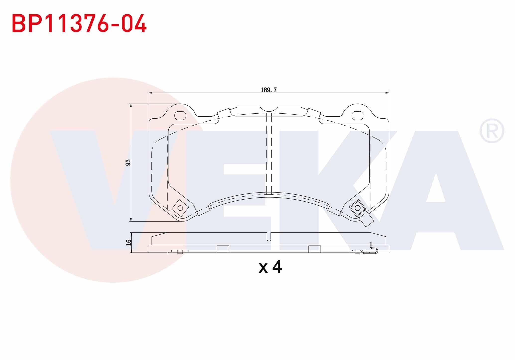 FREN BALATA ON IKAZLI JEEP GRAND CHEROKEE IV (WK,WK2) 3.0 CRD 2010-