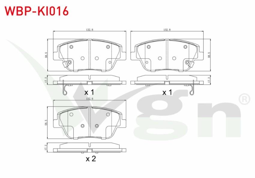FREN BALATA ON IKAZLI KIA RIO III 1.25 CVVT 2011-2014/ RIO III 1.4 CVVT 2011-2014/ KIA OPTIMA 1.7 CRDI 2012-/ HYUNDAI SONATA V 2.0 CRDI 2005-2010/ 2.0 VVTI 2005-2010