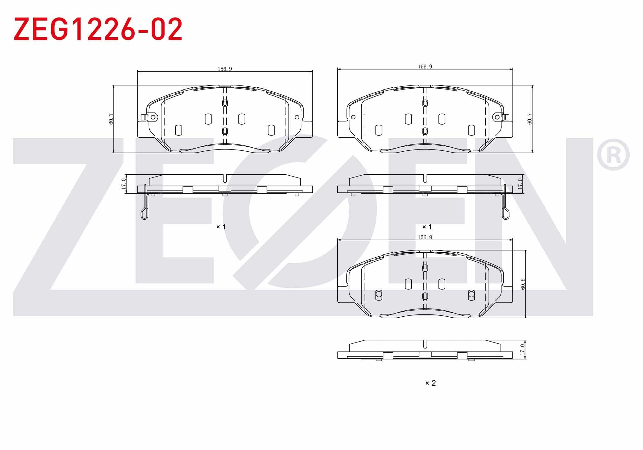 FREN BALATA ON IKAZLI KIA SORENTO II 2.0 2.2 2009-2015 / HYUNDAI SANTA FE II 2.0 2.2 CRDI 2006-2012 / SANTA FE III 2.0 2012-/ GENESIS 2008-2014/ SSANGYONG MUSSO GRAND 2.2 2018-/ KORANDO 2.0 2010-