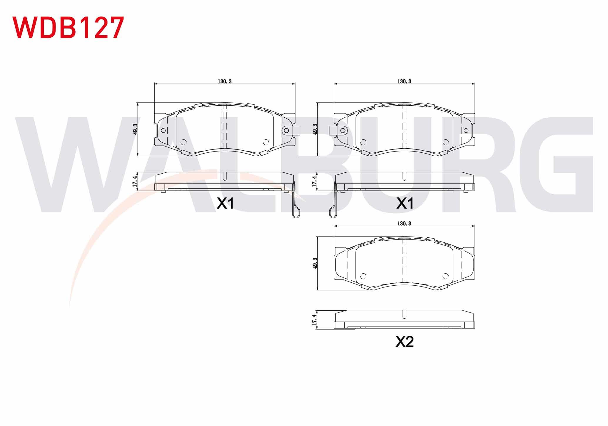 FREN BALATA ON IKAZLI NISSAN NAVARA (D22) 2.5 DCI 1997-2004 / PICK UP (D21) 2.5 D 1985-1998 / VANETTE (C22) 2.0 D 1983-1988 / VANETTE (C22) 1.5 1983-1988