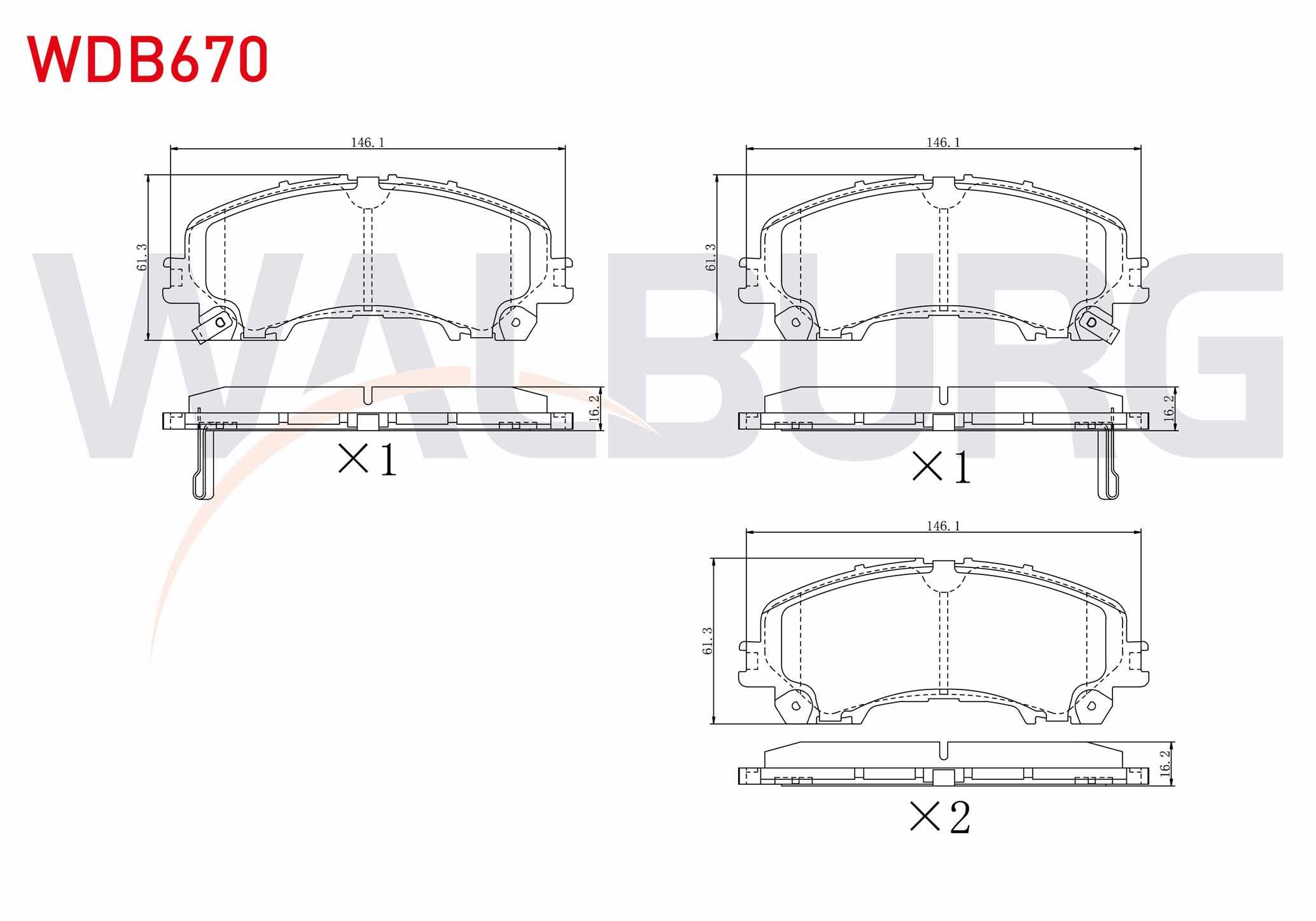 FREN BALATA ON IKAZLI NISSAN X-TRAIL (T32) 1.6 DCI 2013- / X-TRAIL (T32) 1.6 DCI 4X4 2013- / X-TRAIL (T32) 1.6 DIG-T 2013- / INFINITI Q50 2.2 D 2013-