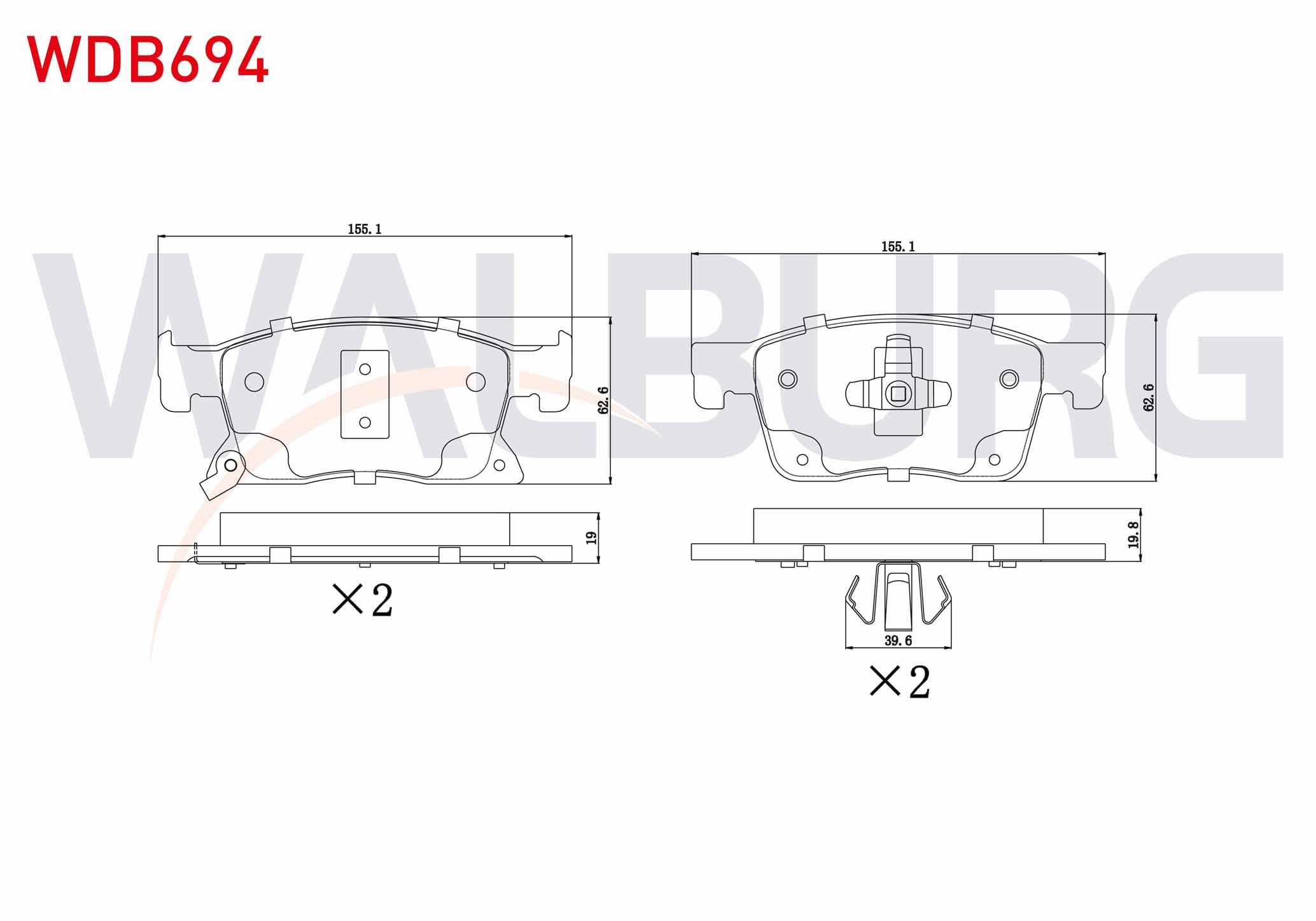 FREN BALATA ON IKAZLI OPEL ASTRA K 1.6 CDTI 16 JANT 2015- / ASTRA K 1.4i TURBO 16 JANT 2015- / ASTRA K 1.0i TURBO 16 JANT 2015-
