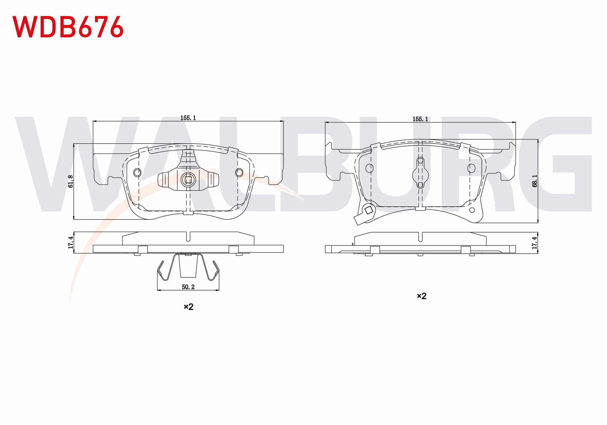 FREN BALATA ON IKAZLI OPEL CORSA E 1.3 CDTI 15 JANT 2014- / CORSA E 1.2 2014- / CORSA E 1.4 2014- / ADAM 1.2 2013- / ADAM 1.4 2013-