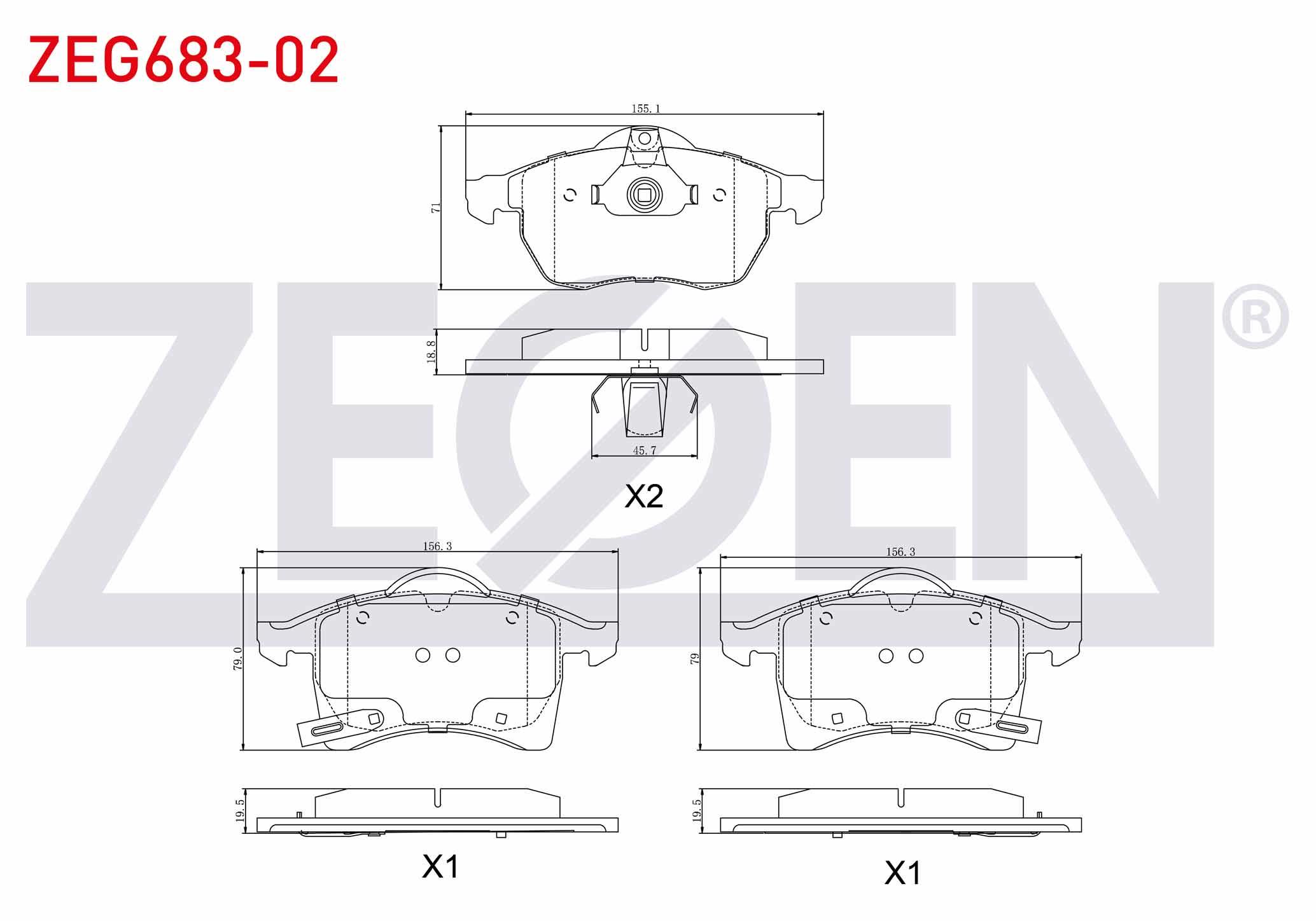 FREN BALATA ON IKAZLI OPEL ZAFIRA A 1.6 16v 1999-2005/ ZAFIRA A 1.8 16v 1999-2005/ ASTRA G 1.6 16v 1998-2005/ ASTRA G 2.0 16v 1998-2005/ ASTRA G 2.0 DTI 1998-2005 / ASTRA F 2.0 1991-1998