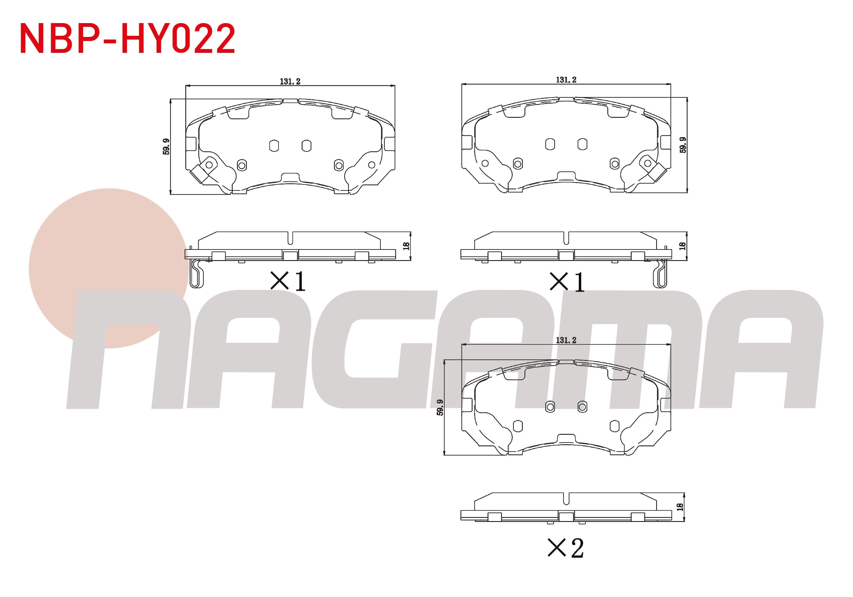 FREN BALATA ON IKAZLI SONATA IV 2.0i 01-04/ SONATA IV 2.7i V6 01-04/ TUCSON 2.0 CRDI 04-10/ ELANTRA 1.6i 01-07/ ELANTRA 2.0 CRDI 01-07/ SPORTAGE 2.0 CRDI 04-10/ CHERY TIGGO 7 PRO 23-