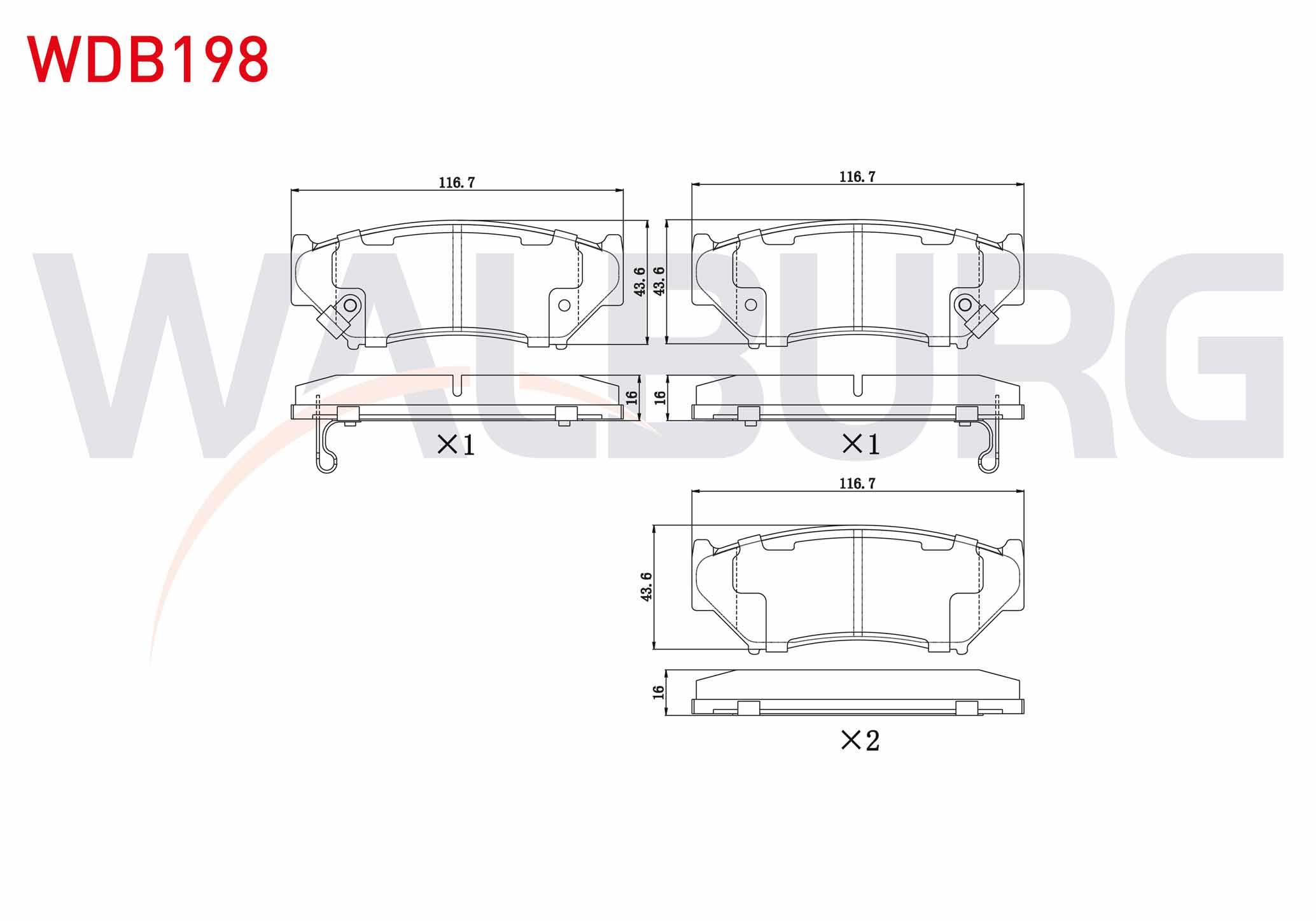 FREN BALATA ON IKAZLI SUZUKI VITARA (ET,TA) 1.6i 16v 1988-1999 / VITARA (ET,TA) 1.9 D 1988-1999 / G.VITARA I 2.0 TDI 1998-2003/ 2.0i 1998-2003 / 1.6i 1998-2003 / 2.5 V6 1998-2003