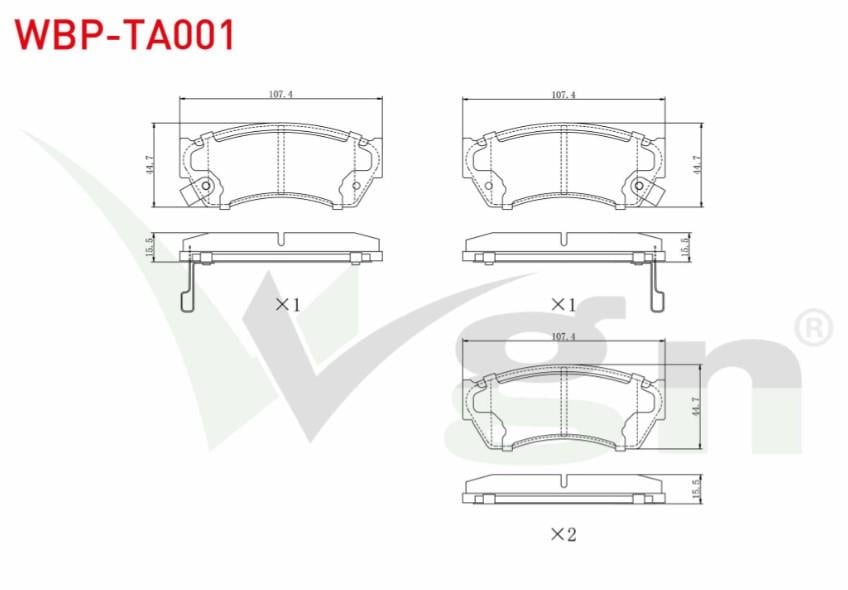 FREN BALATA ON IKAZLI TATA INDIGO 1.4 D 2003-/ 1.4 2003-/ SUZUKI SWIFT II 1.3i 1989-2004 / 1.0i 1989-2004 / ALTO III (EF) 1.0 1994-2002/ NISSAN SUNNY II (N13) 1.6i 1986-1991