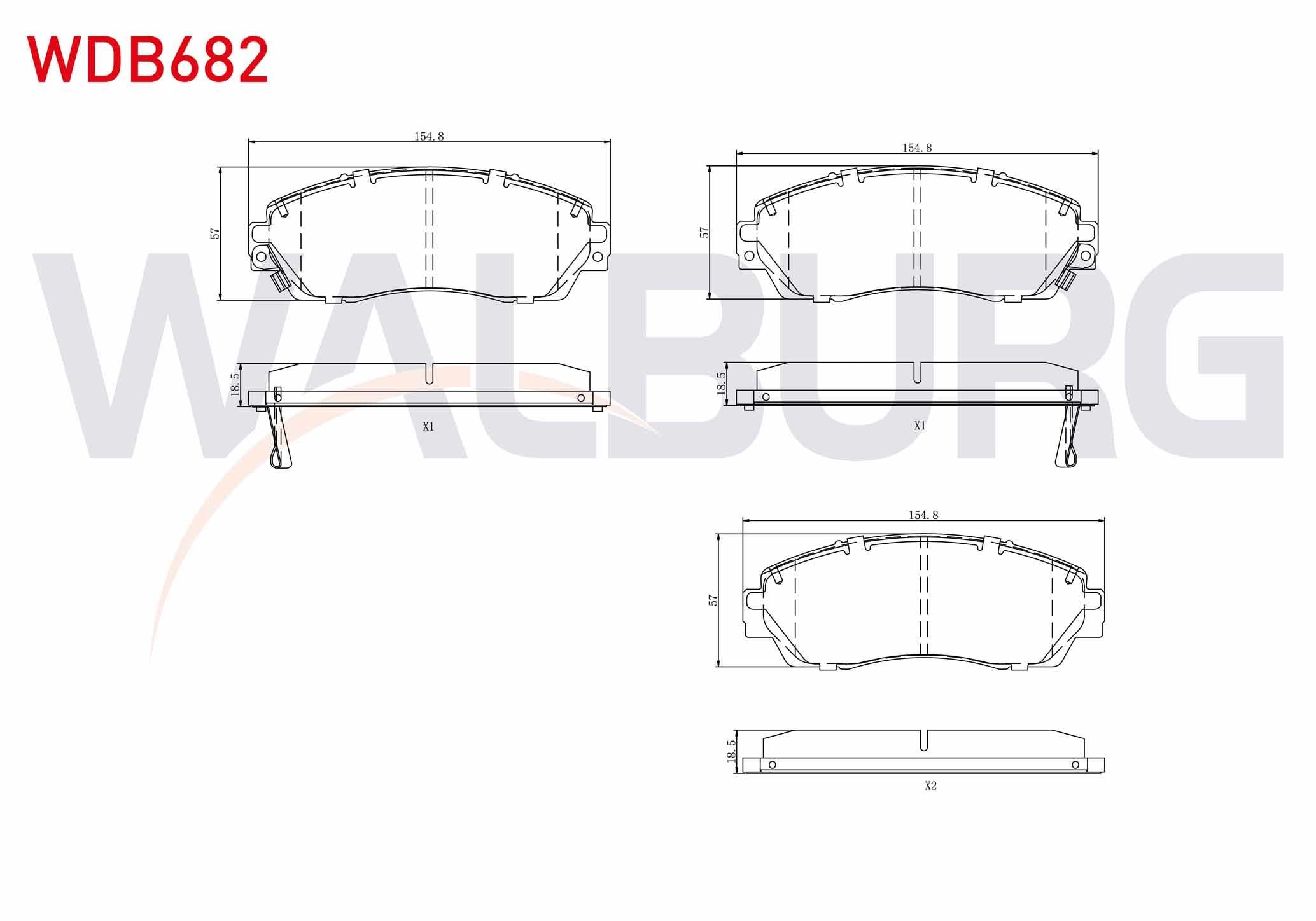 FREN BALATA ON IKAZLI TEL DELIKLI CHERY TIGGO 8 PRO 23- / HONDA CR-V III 2.0 I-VTEC 2006-2012 / HONDA CR-V III 2.2i CTDI 2006-2012 / HONDA CR-V V (RW_, RT_) 1.5i V-TEC 2016-