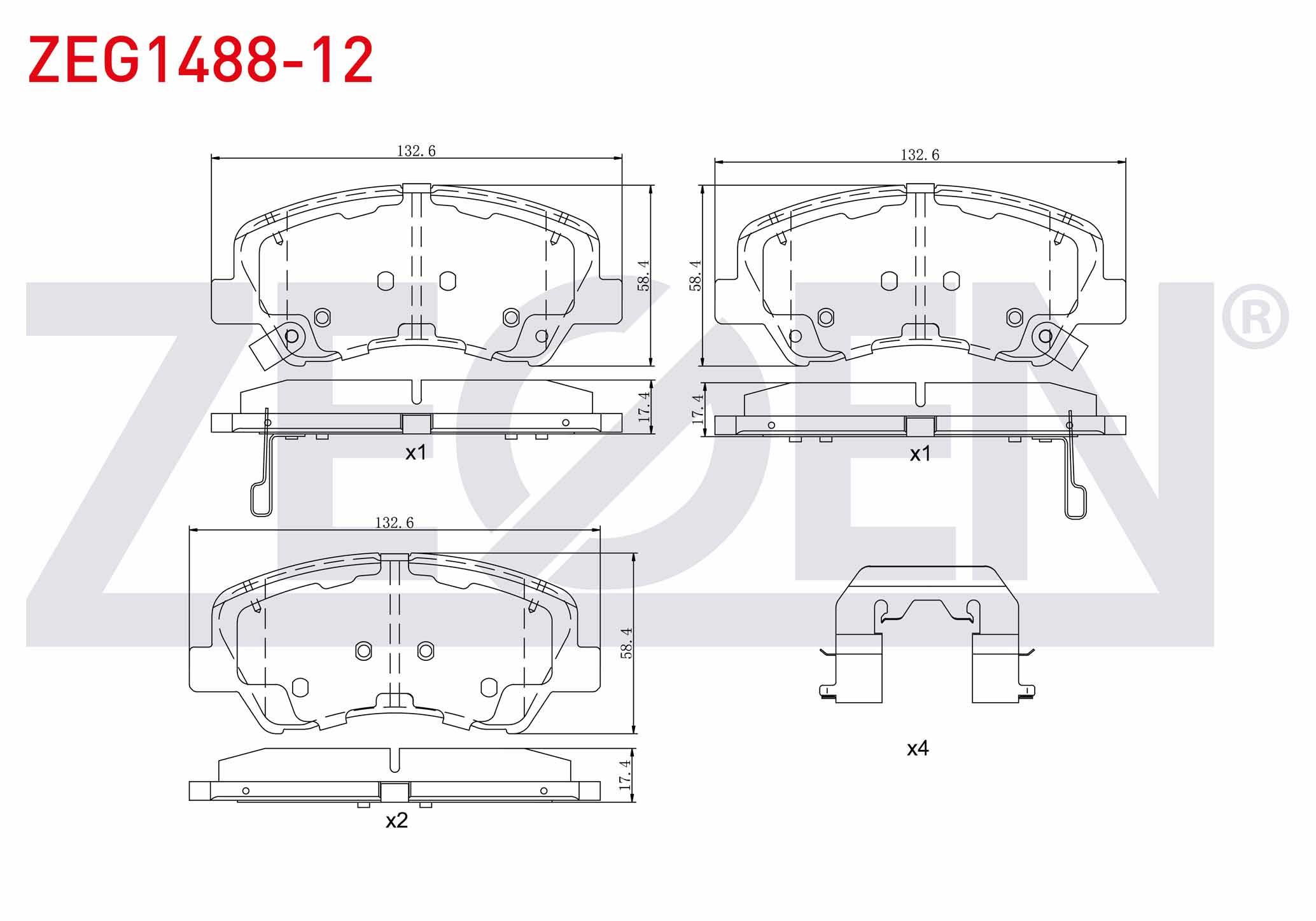 FREN BALATA ON IKAZLI TEL DELIKLI HYUNDAI ACCENT BLUE 1.4 CVVT 2012-/ 1.6 CRDI 2012-/ BAYON (BC3) 1.4 MPI 2021-/ KIA RIO III 1.4 CRDI 2011-2014/ RIO III 1.4 CVVT 2011-2014/RIO III 1.25 CVVT 2011-2014