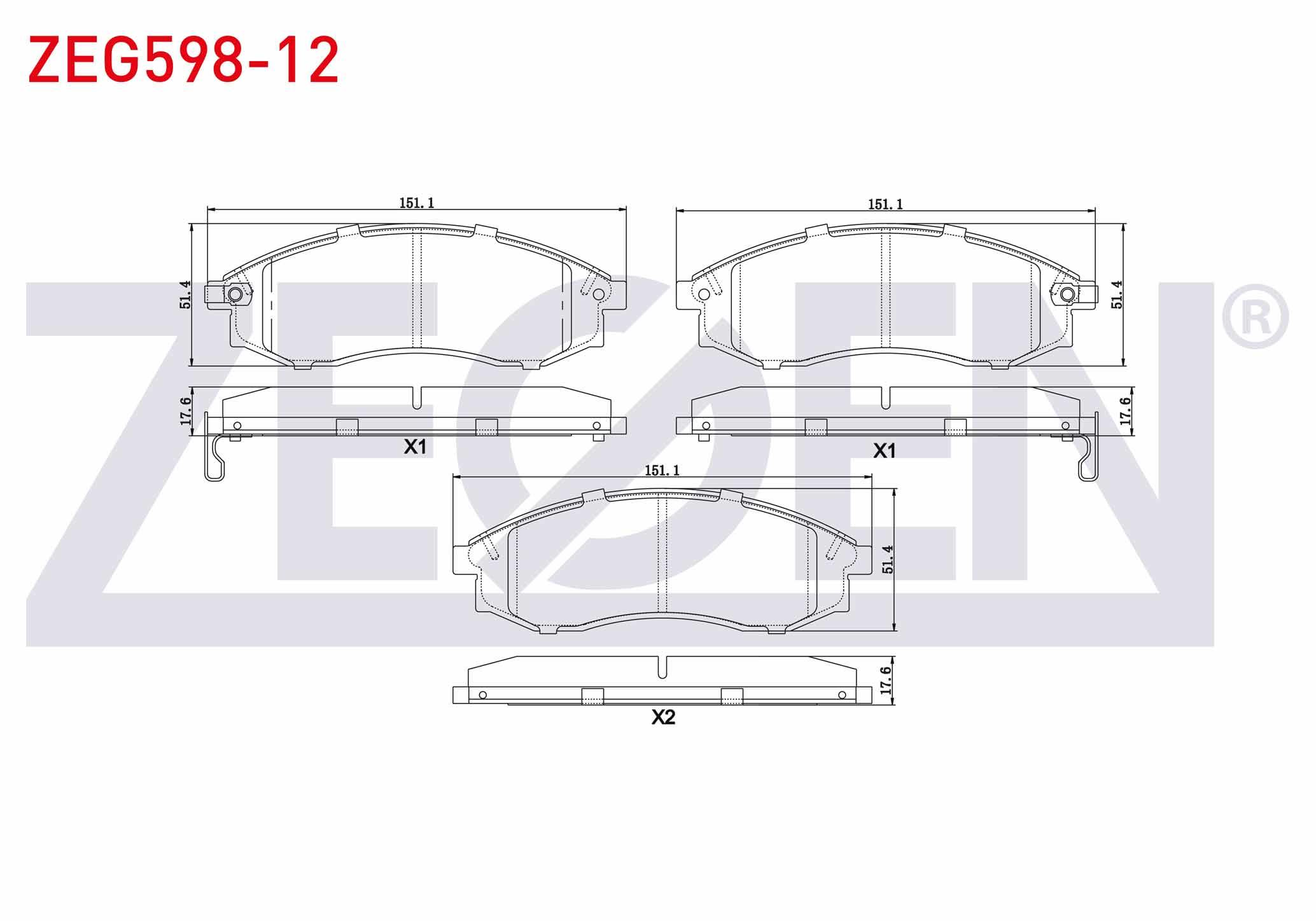 FREN BALATA ON IKAZLI TEL DELIKLI MITSUBISHI L 200 (K3T,K2T,K1T,K0T) 2.5 TD 4X4 1986-1996 / L 200 (K7T,K6T) 2.0 4X4 1996-2007