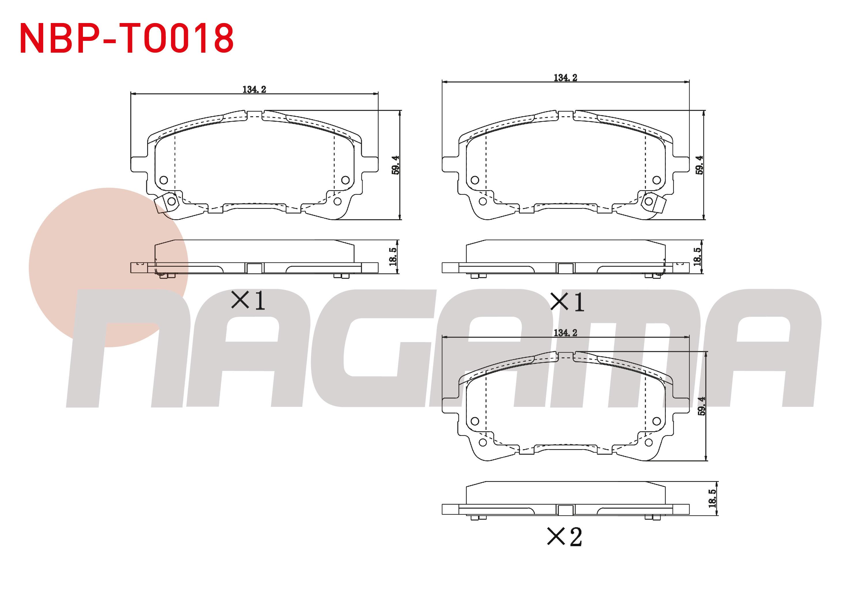 FREN BALATA ON IKAZLI TOYOTA COROLLA (_E21_) 1.8 Hybrid 2019- / COROLLA (_E21_) 1.6 VVT-I 2019-
