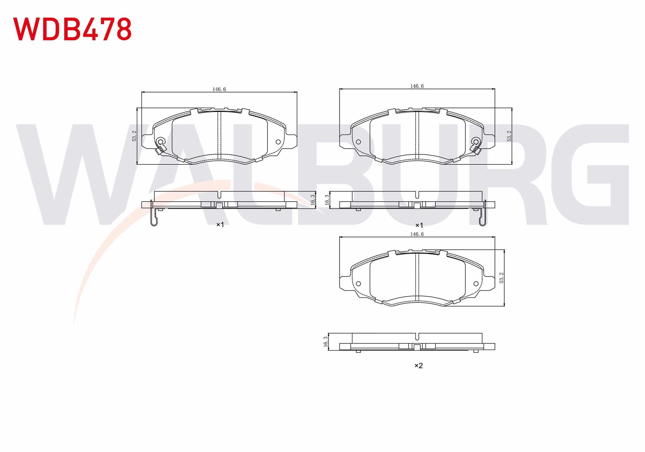 FREN BALATA ON IKAZLI TOYOTA HI-LUX PICK UP 2.5 D 2005-2011 / HI-LUX PICK UP 2.5 D-4D 2005-2011