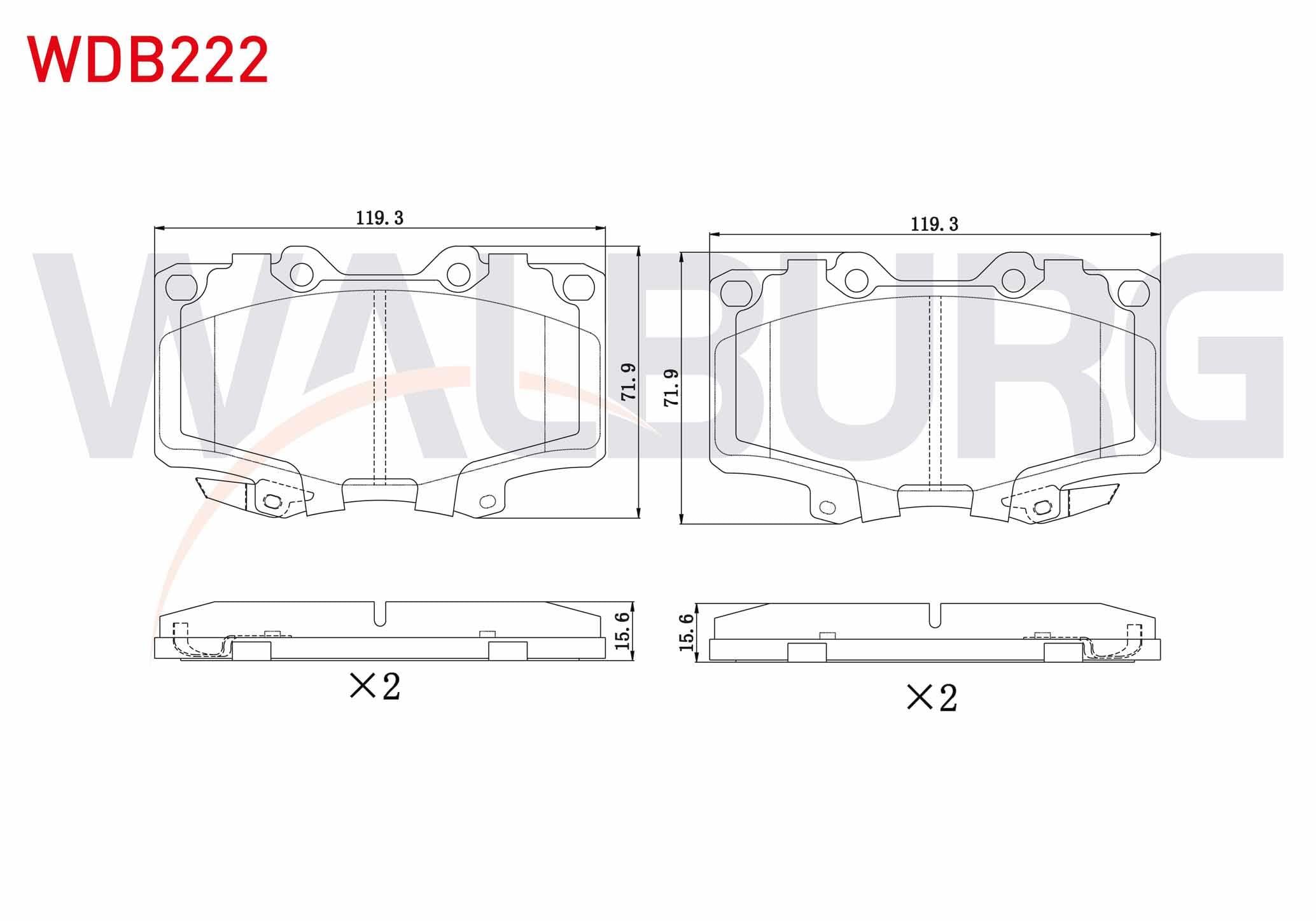 FREN BALATA ON IKAZLI TOYOTA HI-LUX PICK UP 2.5 D 1983-2005 / 2.5 D-4D 1983-2005 / LAND CRUISER (_J7_) 2.4i 1984-1996 / LAND CRUISER 90 (_J9_) 3.0 TD 1996-2002/ 3.0 D 1996-2002/ 3.0 D-4D 1996-2002