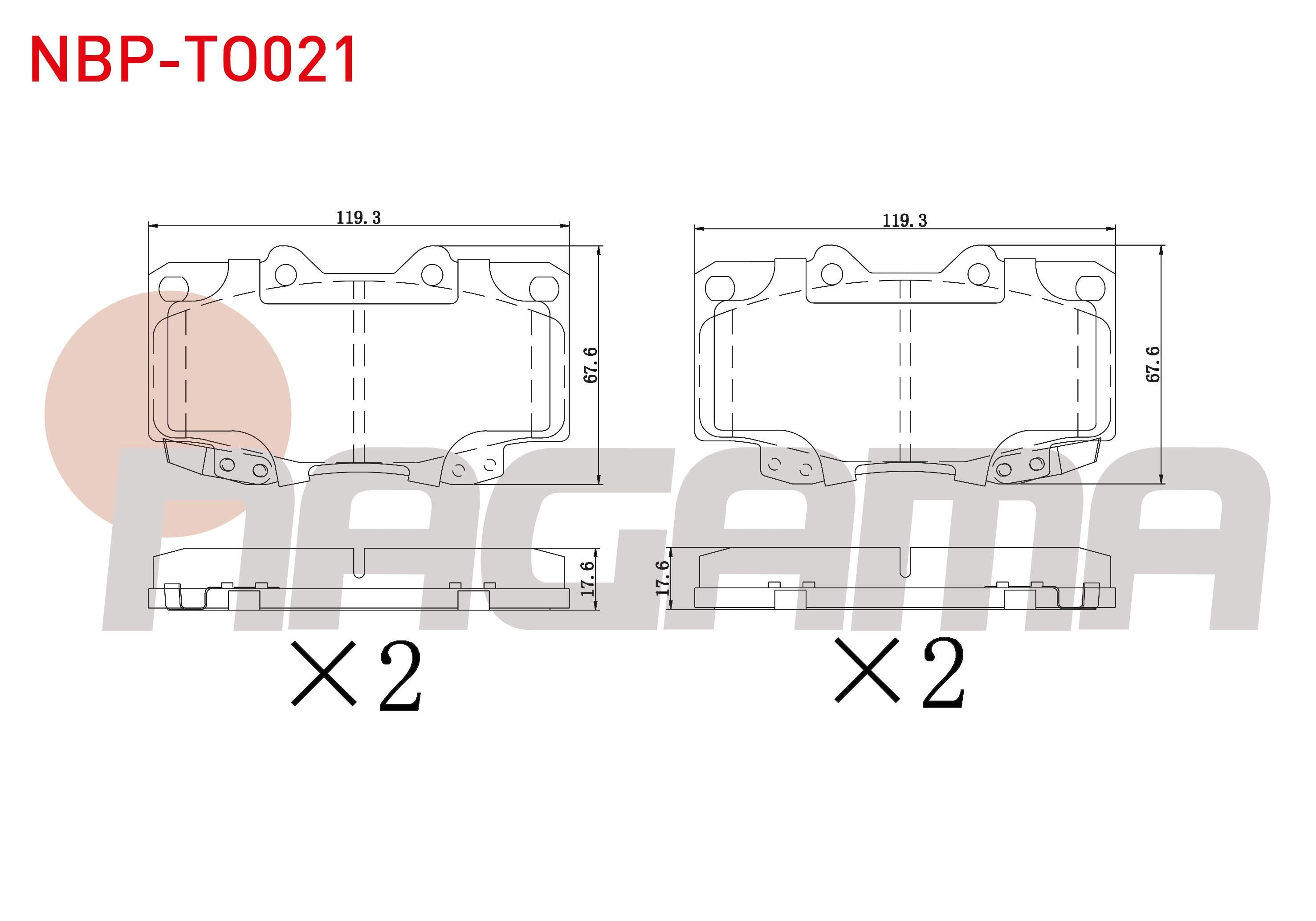 FREN BALATA ON IKAZLI TOYOTA HI-LUX PICK UP 2.5 D 2005-2011 / HI-LUX PICK UP 2.5 D-4D 2005-2011 / HI-LUX PICK UP 3.0 D-4D 2005-2011