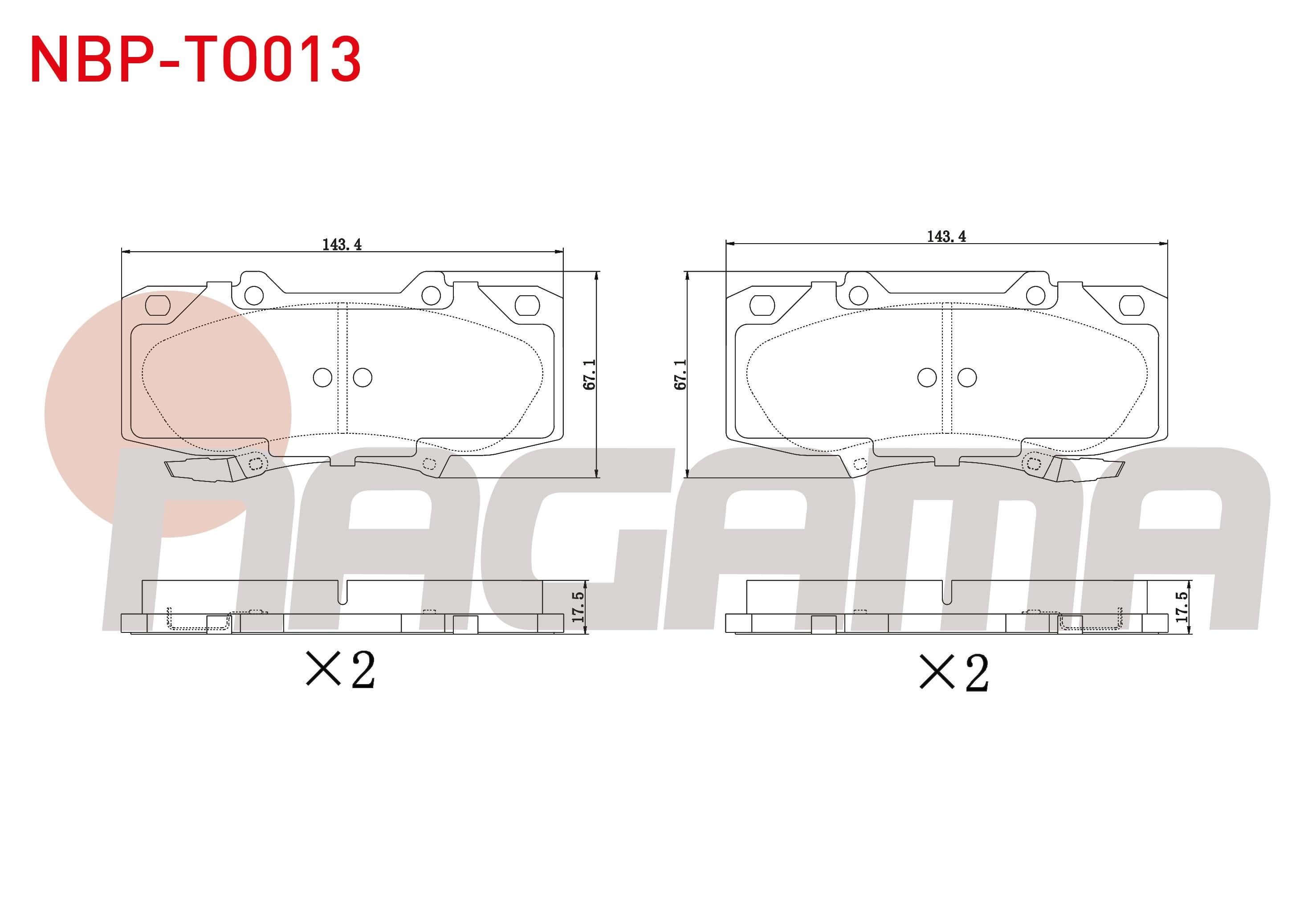 FREN BALATA ON IKAZLI TOYOTA HI-LUX PICK UP (TGN1_, GGN2_, GGN1_, KUN2_, KUN1_) 2.5 D-4D 2005-2011