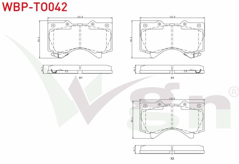 FREN BALATA ON IKAZLI TOYOTA LAND CRUISER 4.7 V8 2008- / LAND CRUISER 4.5 D V8 2008-  / LAND CRUISER 3.0 D-4D 2008-