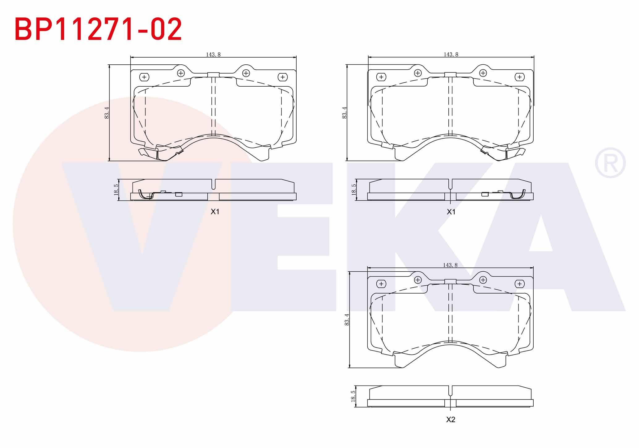 FREN BALATA ON IKAZLI TOYOTA LAND CRUISER 4.7 V8 2008- / LAND CRUISER 4.5 D V8 2008-  / LAND CRUISER 3.0 D-4D 2008-
