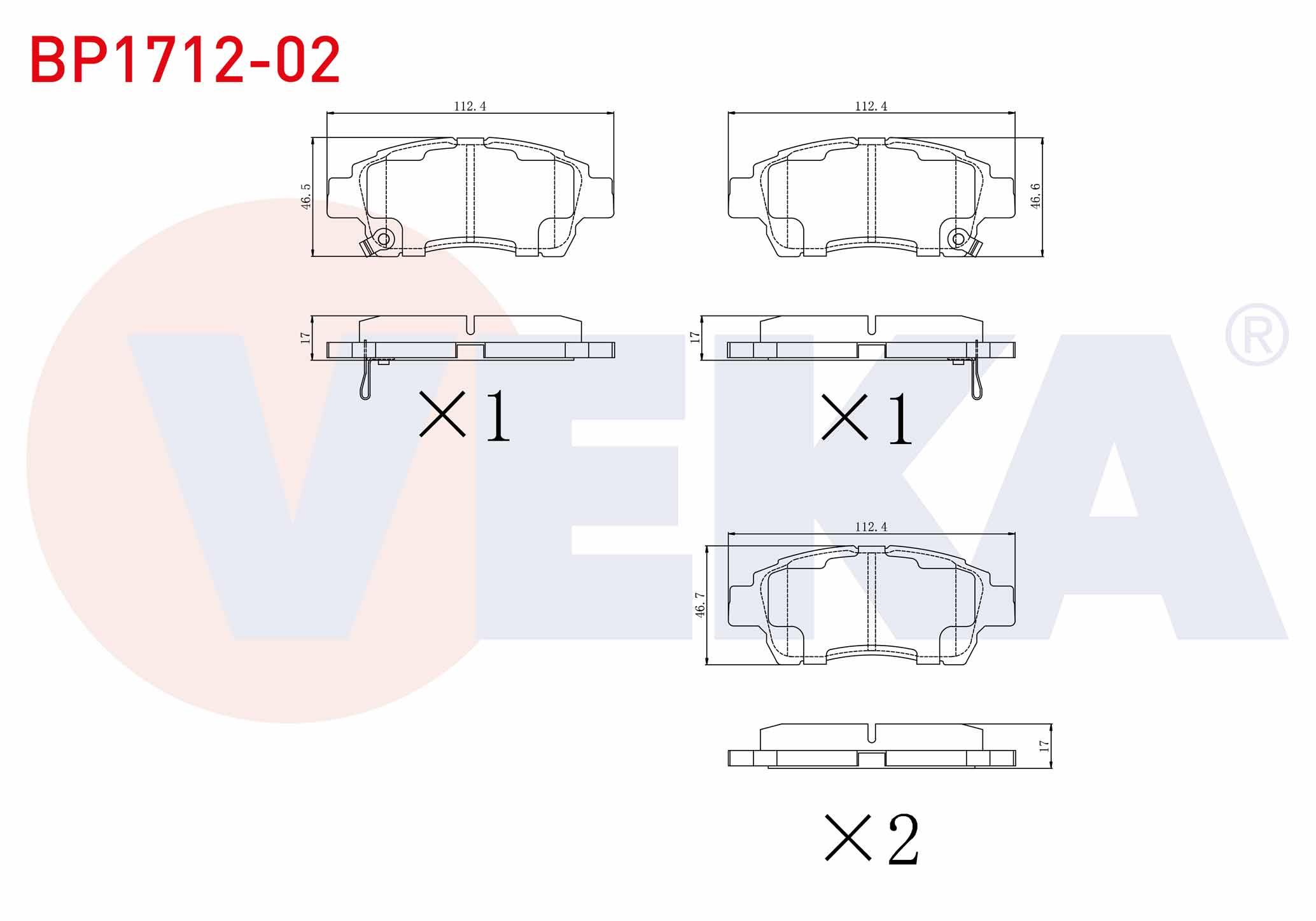 FREN BALATA ON IKAZLI TOYOTA YARIS (_CP10) 1.0i 1999-2005 / YARIS (_CP10) 1.3i 1999-2005