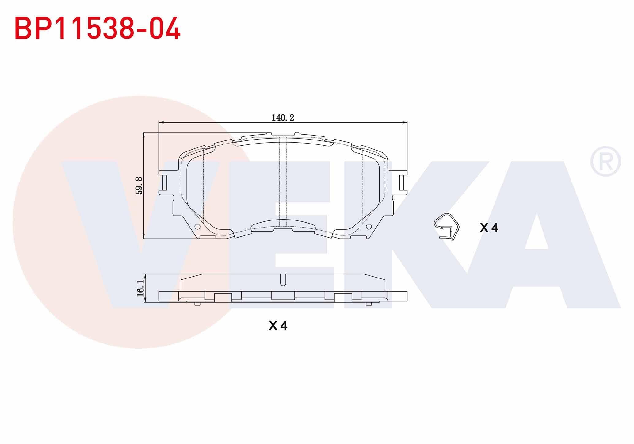 FREN BALATA ON MAZDA 6 (GJ,GH) 2.0 2013- / 6 (GJ,GH) 2.2 D 2013-