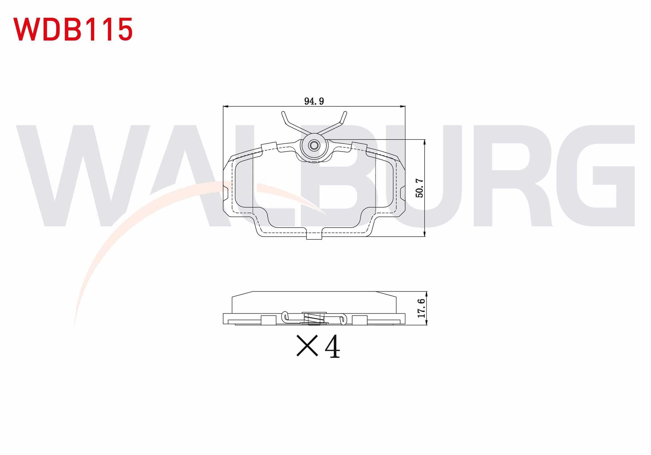 FREN BALATA ON MERCEDES 190 (W201) 2.0 1982-1993 / 2.5 1982-1993/ D 2.5 1982-1993/ BMW 3 SERISI (E30) 316 i 1982-1992/ 315 1982-1992/ 320 D 1982-1992/ 318 i 1982-1992/ 323 i 1982-1992
