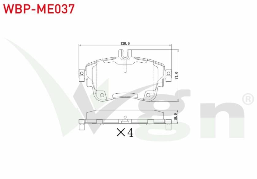 FREN BALATA ON MERCEDES A SERISI (W176) A 180 2012- / A 200 2012- / B SERISI (W246) B 200 2011-
