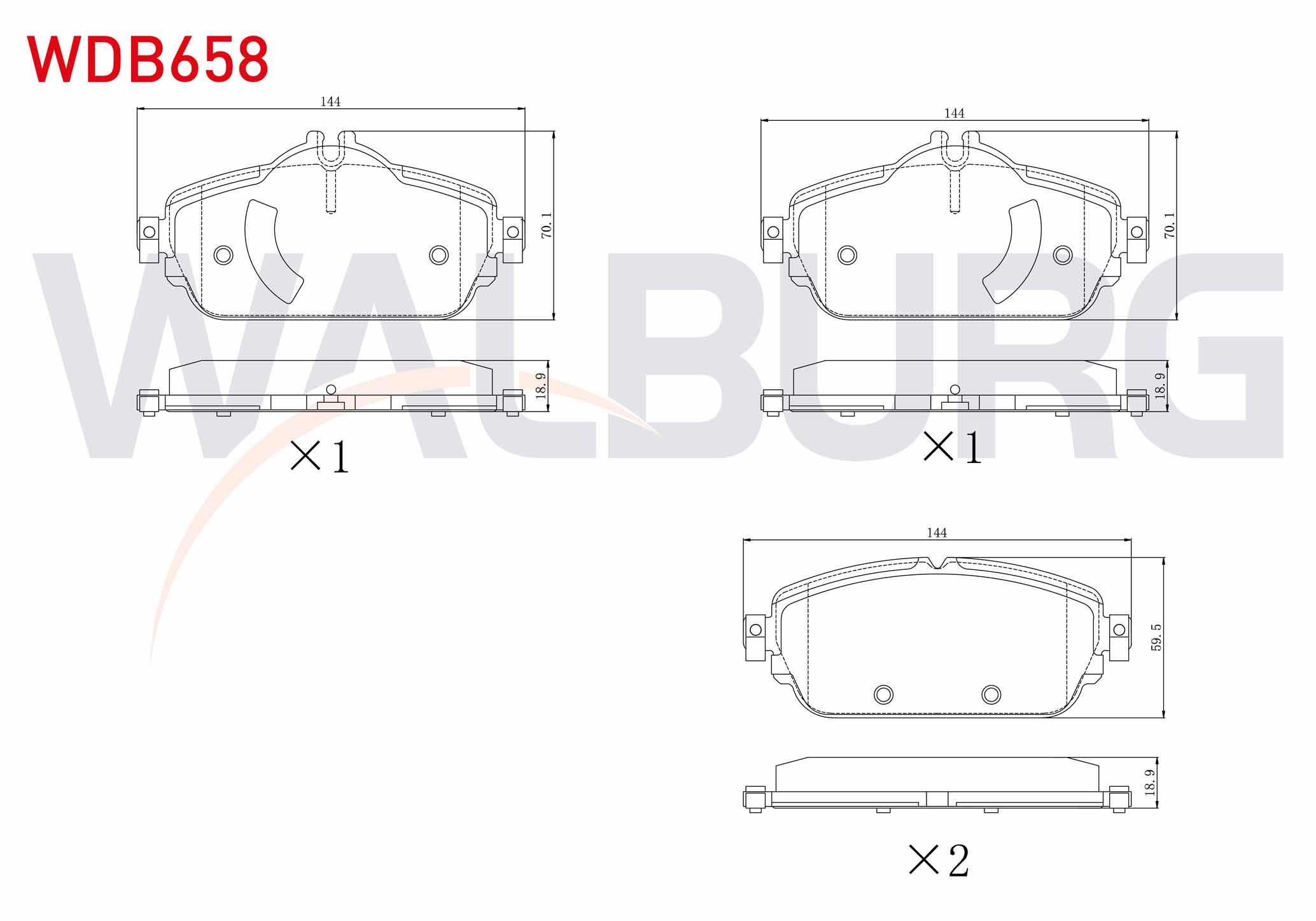 FREN BALATA ON MERCEDES C SERISI (W205) C 180 2014- / C SERISI (W205) C 180 BlueTEC 2014-