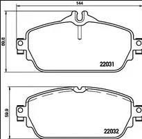 FREN BALATA ON MERCEDES C SERISI (W205) C 180 2014- / C SERISI (W205) C 180 BlueTEC 2014- A008420362 A0084203720