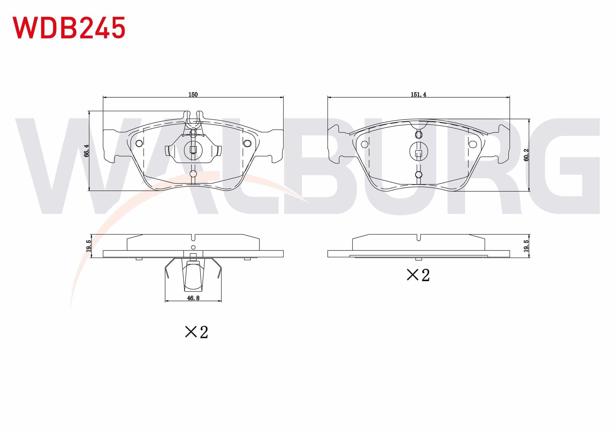 FREN BALATA ON MERCEDES E SERISI (W210) E 230 1995-2002/ (W210) E 200 1995-2002/ (W210) E 200 CDI 1995-2002/ (W210) E 270 CDI 1995-2002/ (W210) E 280 1995-2002/ (W210) E 320 CDI 1995-2002