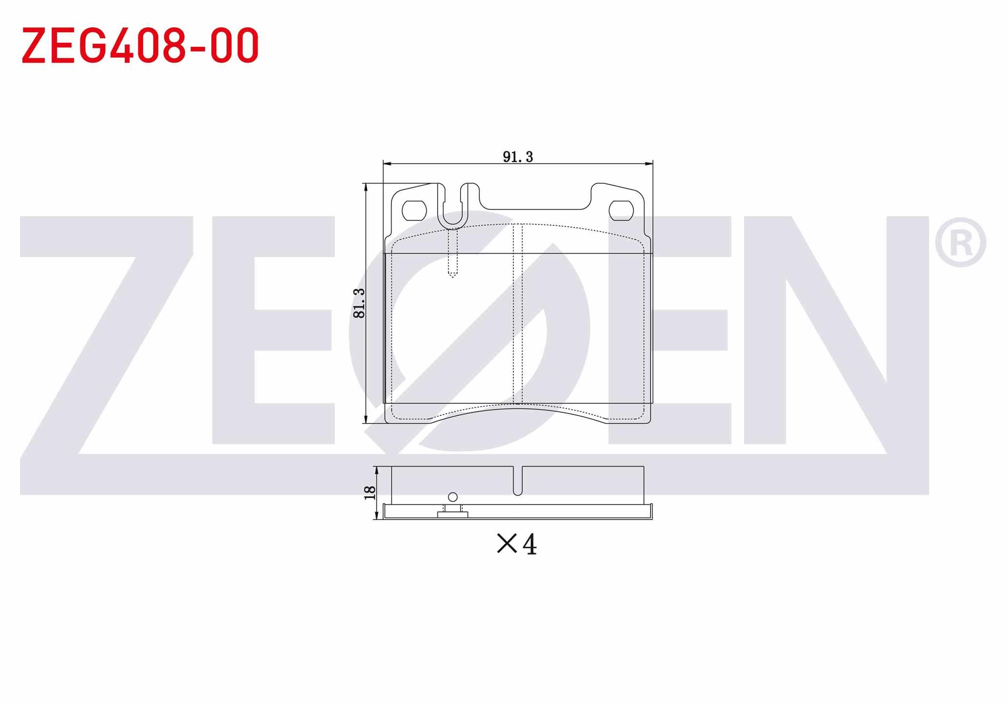 FREN BALATA ON MERCEDES S SERISI (W140) S 320 1991-1998 / S SERISI (W140) S 300 1991-1998
