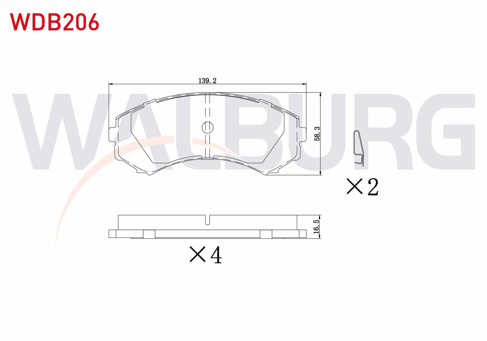 FREN BALATA ON MITSUBISHI  (V7W,V6W) 3.2 DI-D 2000-2007 / PAJERO III 2.5 TDI 2000-2007 / PAJERO III 3.5 GDI 2000-2007 / MAZDA E 2200 (SR2) 2.2 D 1984-2004