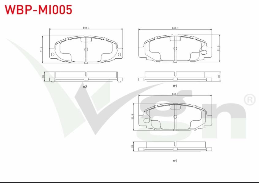 FREN BALATA ON MITSUBISHI CANTER FUSO FE519 3.0 2006-