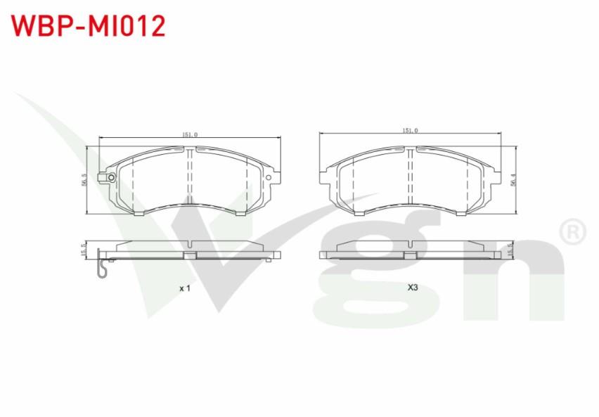 FREN BALATA ON MITSUBISHI L 200 (K7T,K6T) 2.5 TD 4WD 1996-2007