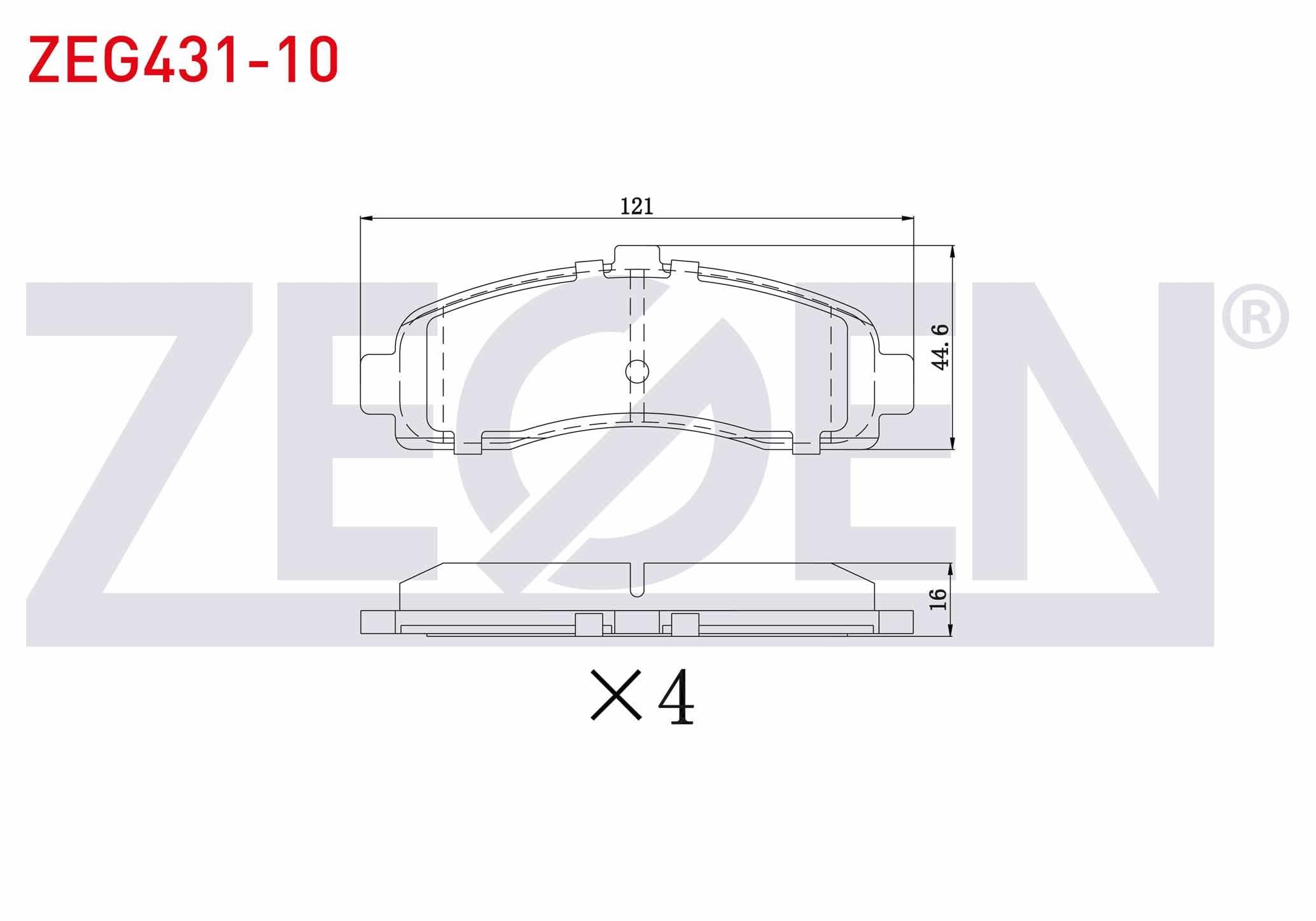 FREN BALATA ON NISSAN MICRA (K11) 1.0i 16v 1992-2003 / MICRA (K11) 1.3i 16v 1992-2003 / MICRA (K11) 1.5 D 1992-2003 / MICRA (K11) 1.4i 16v 1992-2003