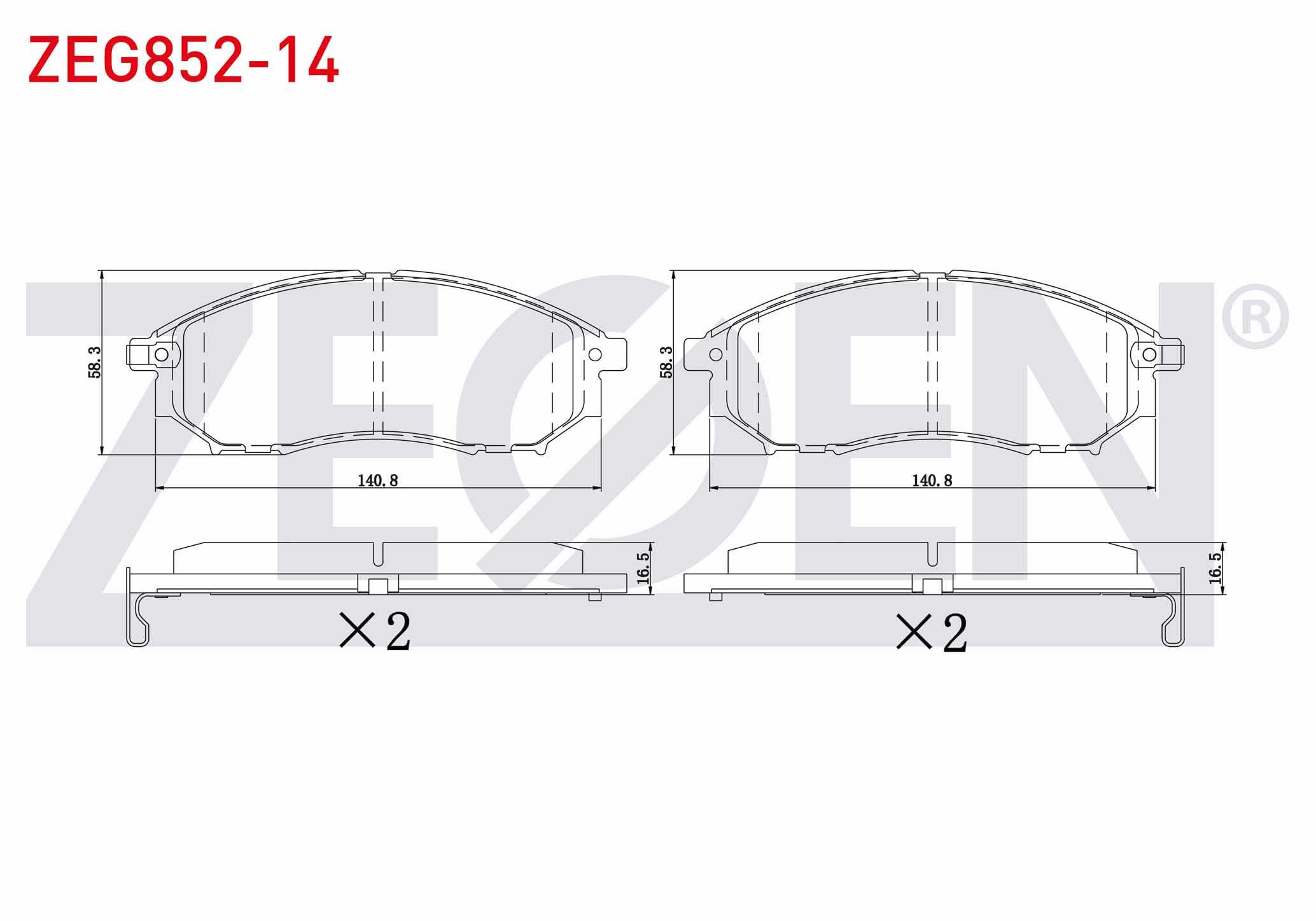 FREN BALATA ON NISSAN PATHFINDER (R51) 2.5 DCI 4WD 2005- / MURANO (Z50) 3.5i V6 2005-2008 / RENAULT KOLEOS (HY) 2.0 DCI 2008-2014