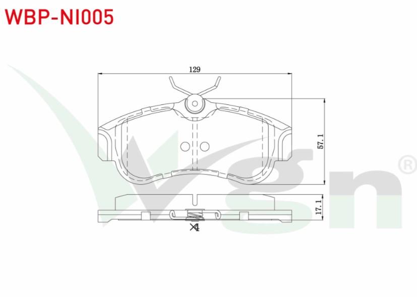 FREN BALATA ON NISSAN PRIMERA (P11) 1.6i 16v 1996-2001 / (P11) 1.8i 16v 1996-2001 / (P11) 2.0i 16v 1996-2001 / (P11) 2.0 TD 1996-2001 / PRIMERA (P10) 2.0i 1990-1998