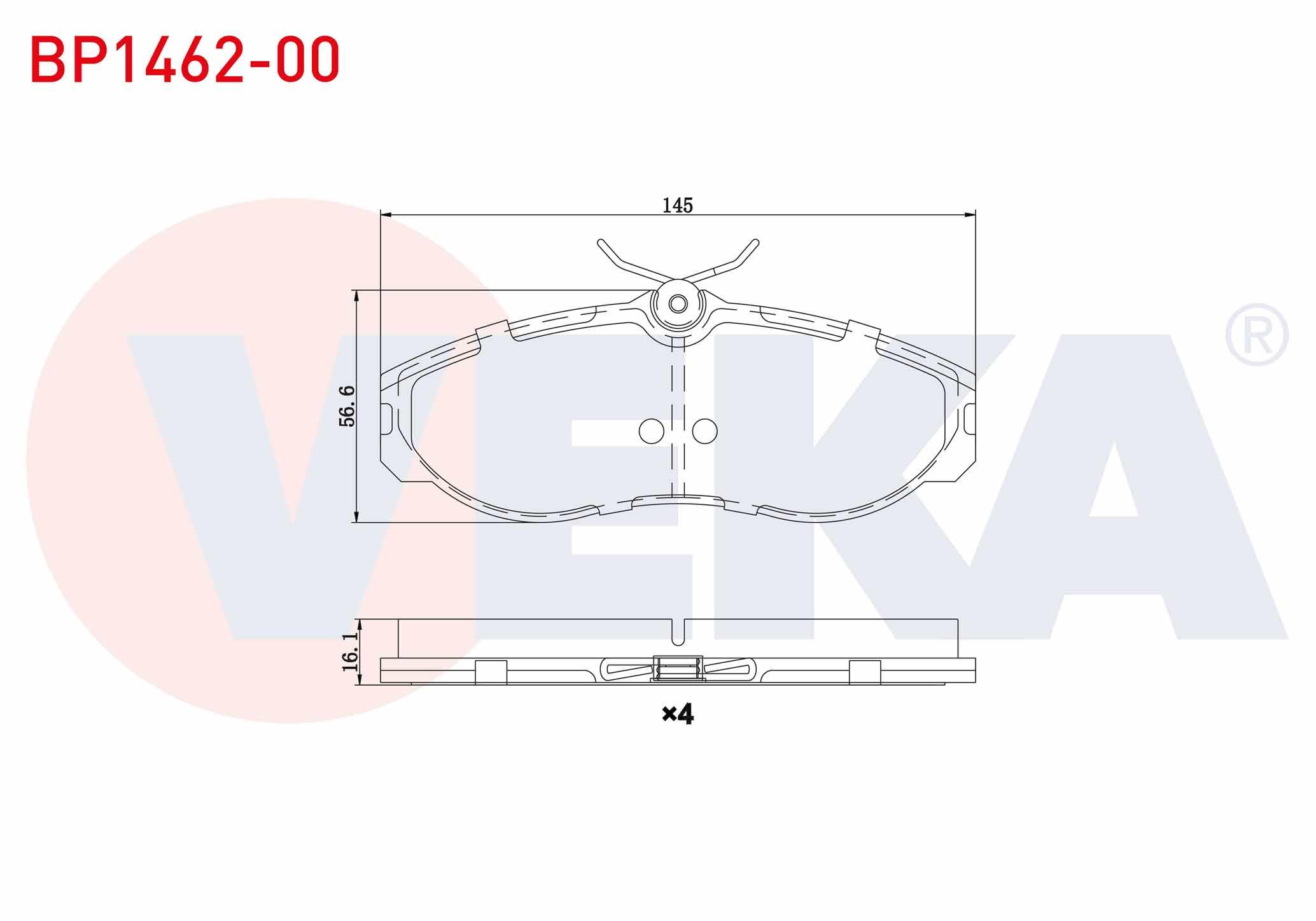 FREN BALATA ON NISSAN TERRANO II (R20) 2.4i 1993-2007 / TERRANO II (R20) 2.7 TDI 1993-2007 / VANETTE CARGO (HC23) 2.3 D 1996- / VANETTE CARGO (HC23) 2.0 D 1996-