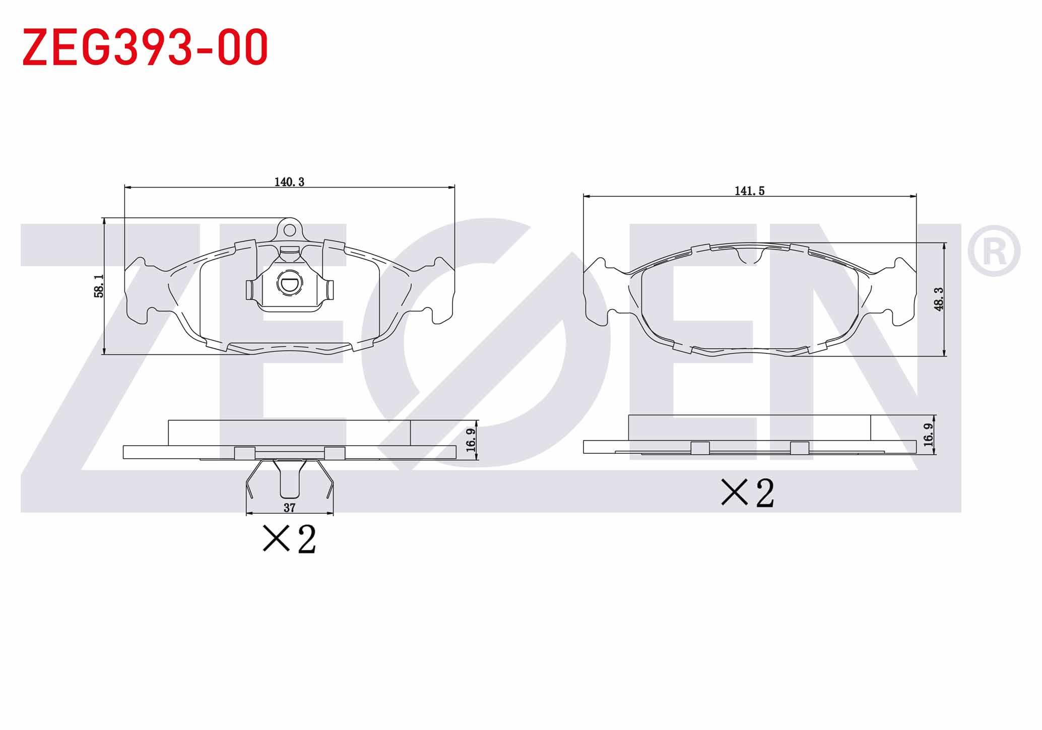 FREN BALATA ON OPEL ASTRA F 1.4i 1991-1998/ 1.6i 1991-1998/ F CLASSIC 1.4i 1998-2002/VECTRA A 1.6 1988-1995/COMBO B 1.2 1994-2001/1.4 1994-2001/CORSA B 1.2i 16v 1993-2000/1.4i 16v 1993-2000