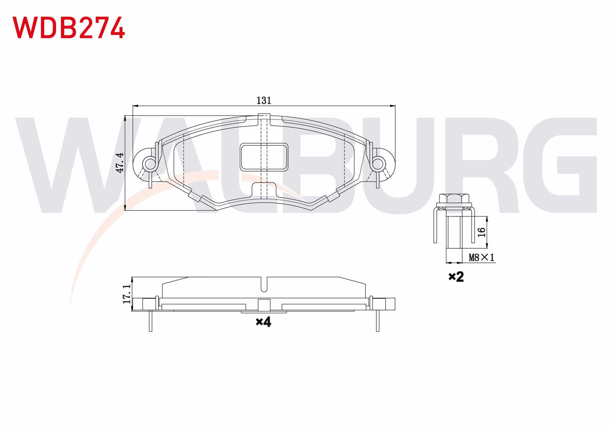FREN BALATA ON PEUGEOT 206 (2A/C) 1.4 HDI 1998-2006 / 206 (2A/C) 1.6 HDI 1998-2006 / 306 (7B,N3,N5) 1.4i 1993-2002