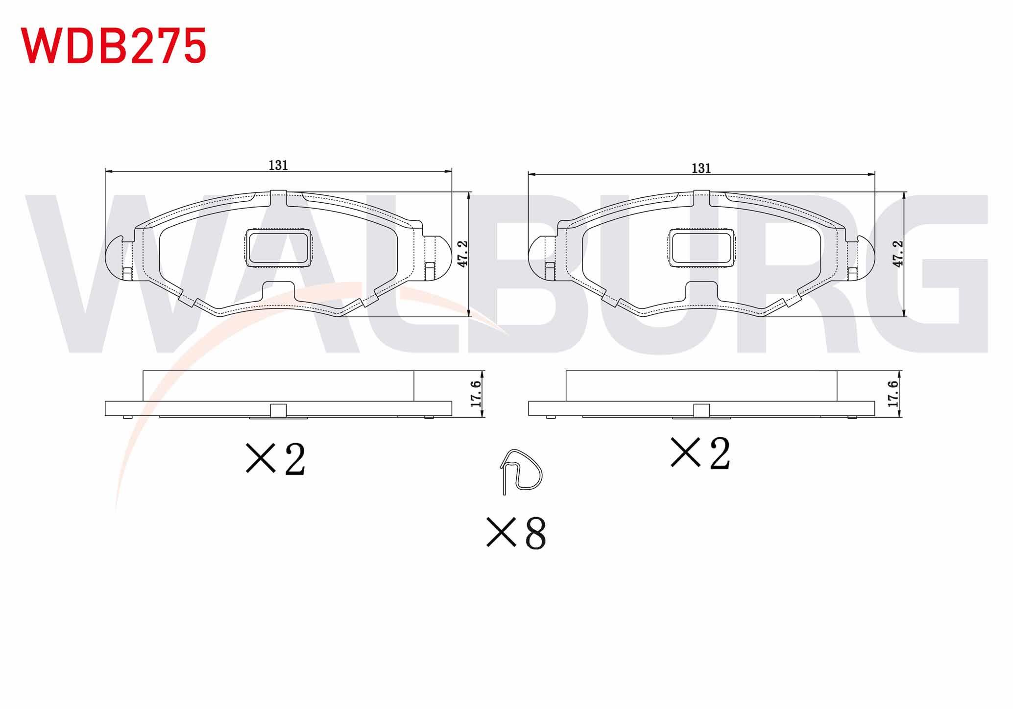 FREN BALATA ON PEUGEOT 206 (2A/C) 1.4i 16v 1998-2006 / 206 (2A/C) 1.4 HDI 1998-2006 / 206 (2A/C) 1.6i 16v 1998-2006