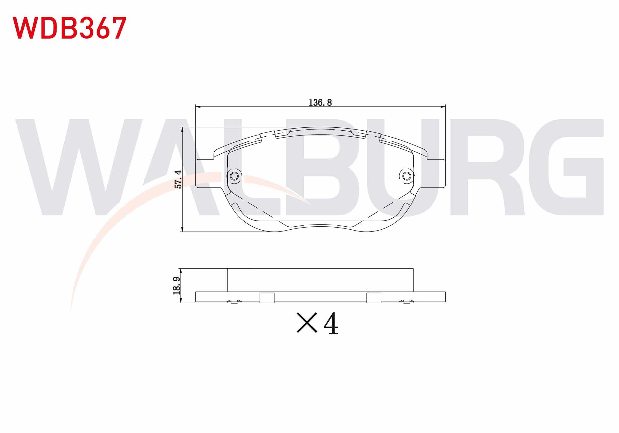 FREN BALATA ON PEUGEOT 307 1.6 2000-2007/ 307 1.6 HDI 2000-2007/ 207 1.4i 2006-2012/ 207 1.6i 16v 2006-2012/ 207 1.6 HDI 2006-2012/ CITROEN C4 1.6 2004-2009/ C4 1.6 HDI 2004-2009