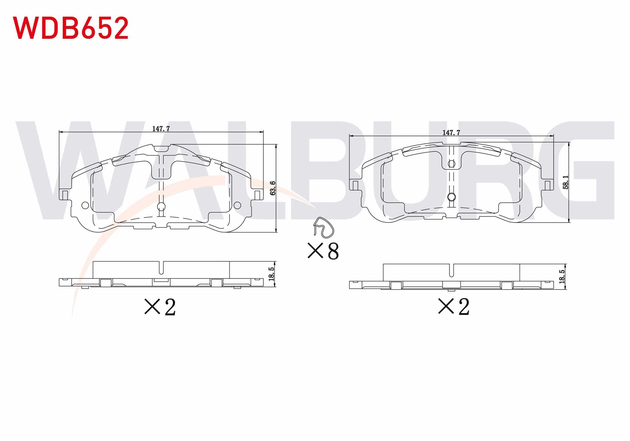 FREN BALATA ON PEUGEOT 308 II 1.6 HDI 2014-/ 308 II 1.2 THP 2014-/ 308 II 1.6 2014-