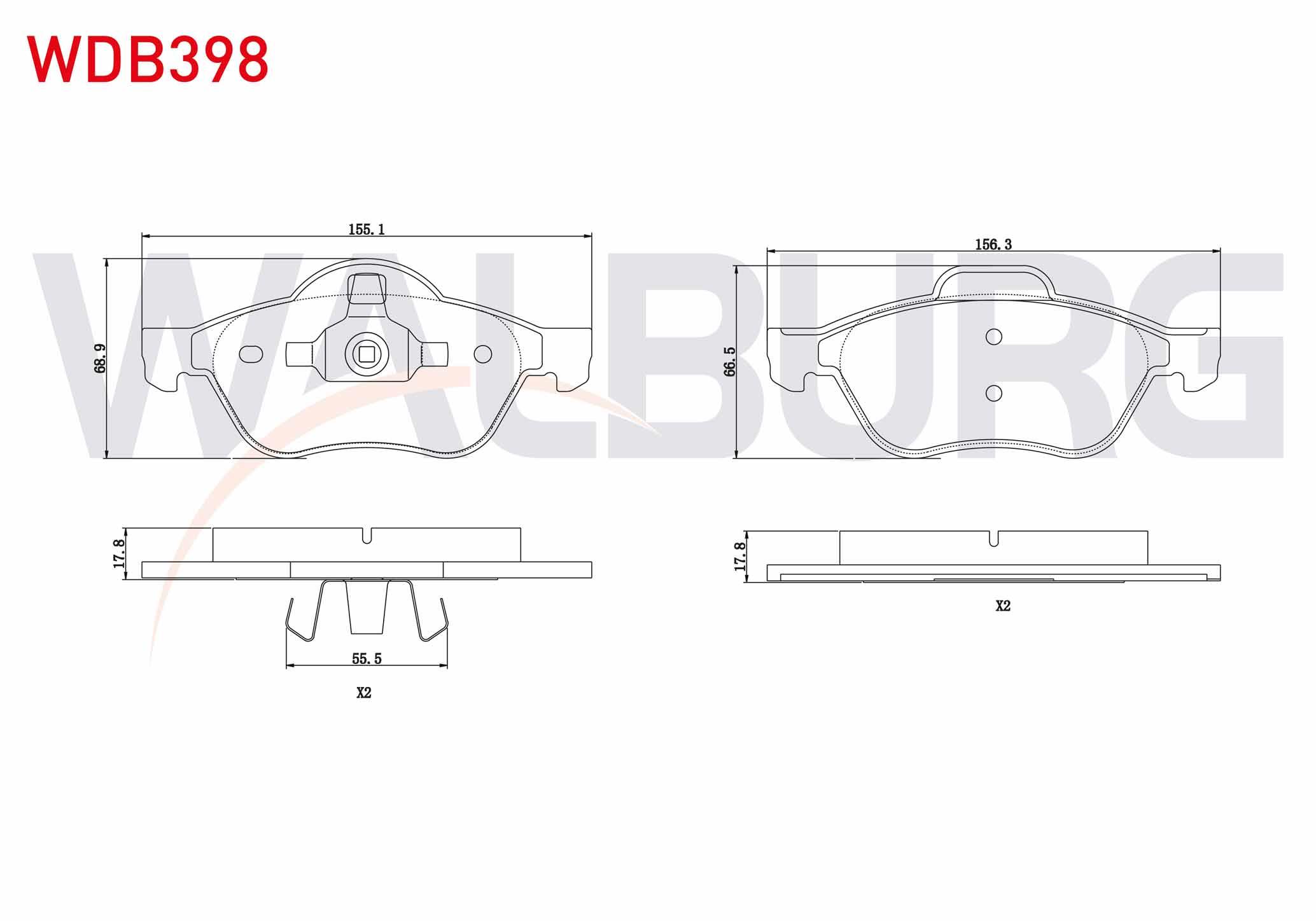 FREN BALATA ON RENAULT LAGUNA II (BG0/1) 1.6i 16v 15 JANT 2001-2007 / LAGUNA II 1.9 DCI 15 JANT 2001-2007 / LAGUNA III 1.5 DCI 2007- / LAGUNA III 1.6i 16v 2007- / LAGUNA II 1.8i 16v 2001-2007