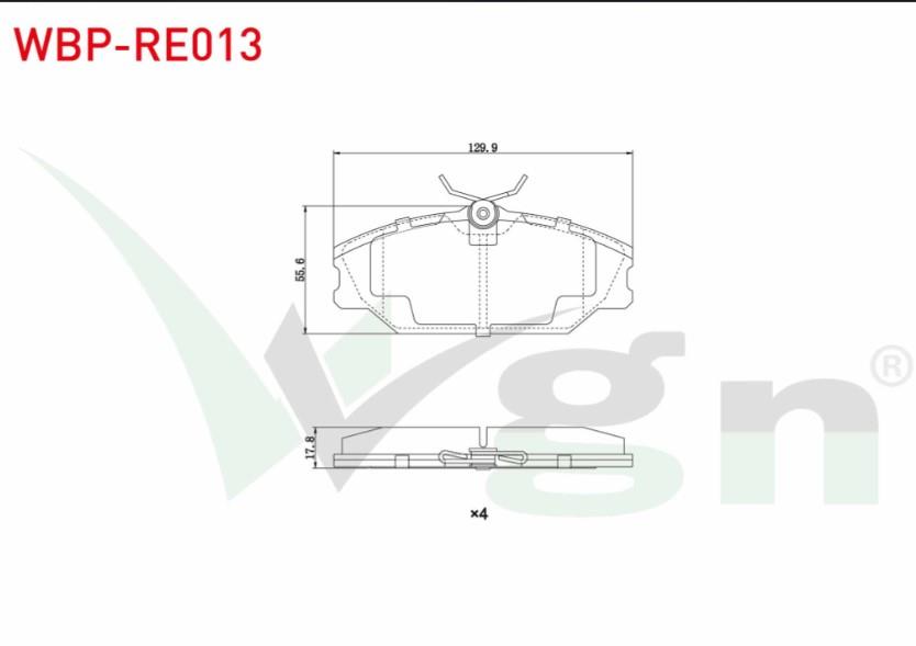FREN BALATA ON RENAULT MEGANE I 1996-2003 / LAGUNA I 1993-2001 / SAFRANE 1992-2000 / SCENIC I 1999-2003