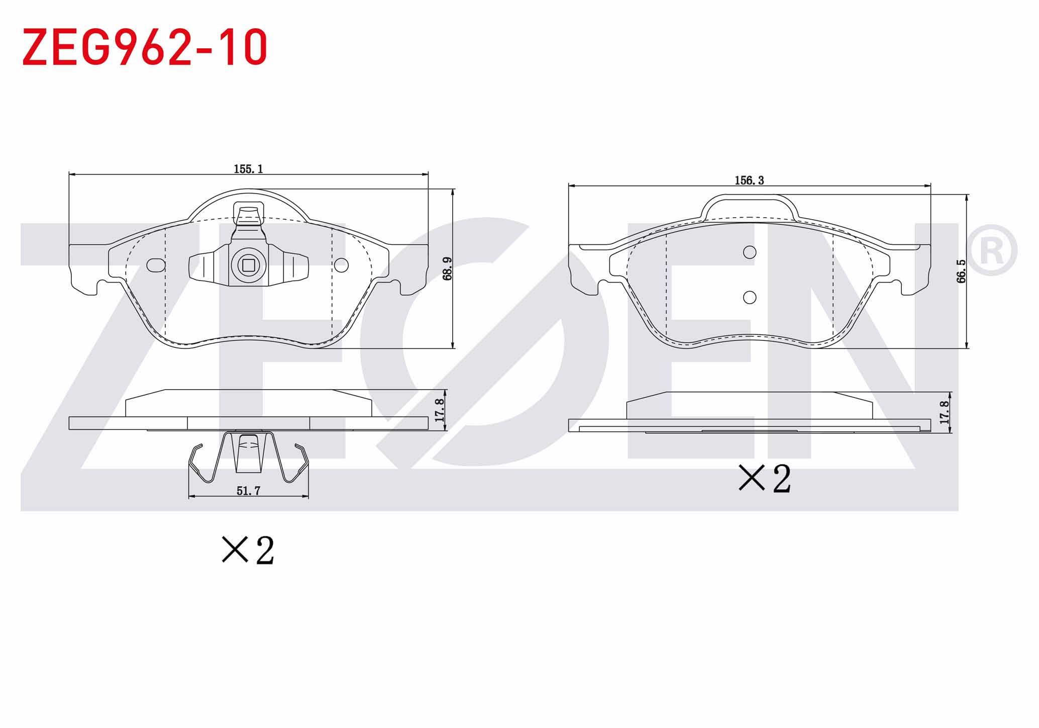 FREN BALATA ON RENAULT MEGANE II (BM0/1,CM0/1) 1.5 DCI 2002-2008 / MEGANE II (BM0/1,CM0/1) 1.9 DCI 2002-2008 / MEGANE II (BM0/1,CM0/1) 1.6i 16v 2002-2008