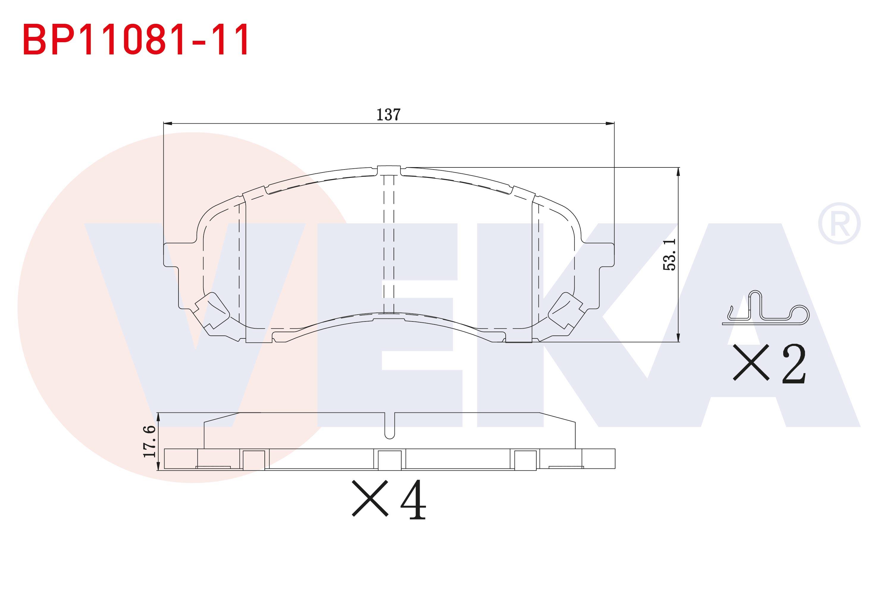 FREN BALATA ON SUBARU IMPREZA 1.5 - 1.6i 2000-2012 / FORESTER 2.0 2008- / OUTBACK 2.0 D 2009- / LEGACY V 2.0i 2009-2014