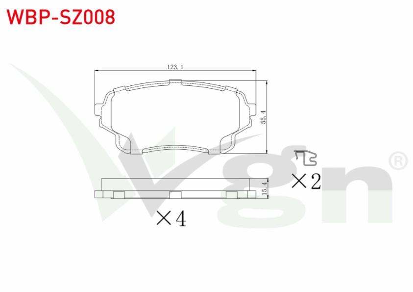 FREN BALATA ON SUZUKI GRAND VITARA II (JT) 2.0i 2005- / SUZUKI GRAND VITARA II (JT) 1.6 VVT-I 2005- / SUZUKI GRAND VITARA II (JT) 1.9 DDIS 2005-