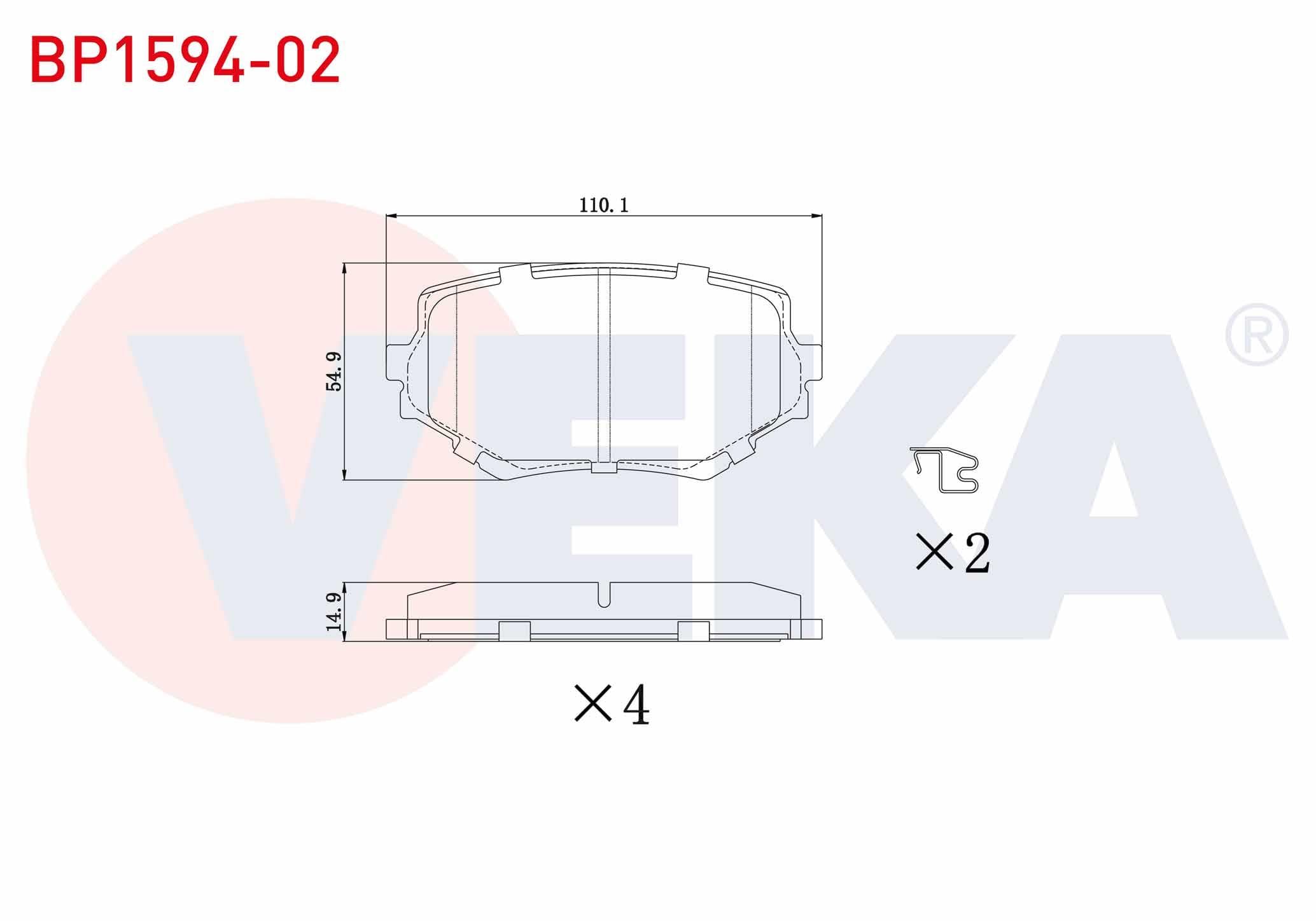 FREN BALATA ON SUZUKI VITARA (ET,TA) 1.6i 16v 1988-1999/ VITARA (ET,TA) 2.0 TD 1988-1999 / VITARA (ET,TA) 2.0 HDI 1988-1999 / VITARA (ET,TA) 2.5i 1988-1999